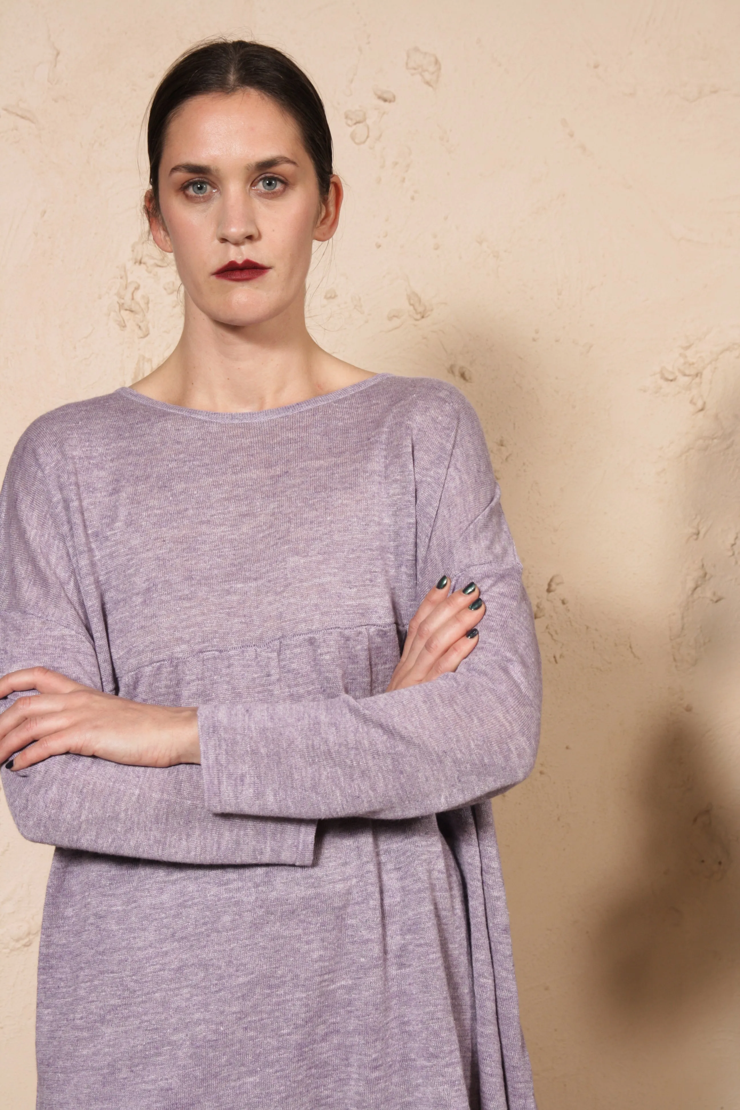 Purple Linen Pullover