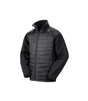 Result Mens Black Compass Padded Soft Shell Jacket (Black/Black) - UTPC3326