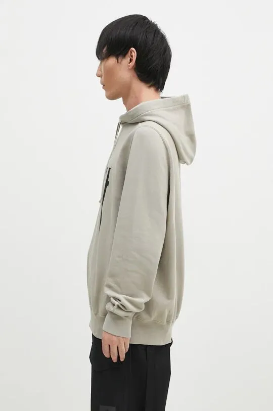 Rick Owens cotton sweatshirt Oversized Hoodie men's beige color hooded with a print DU02D2282.FEP1P