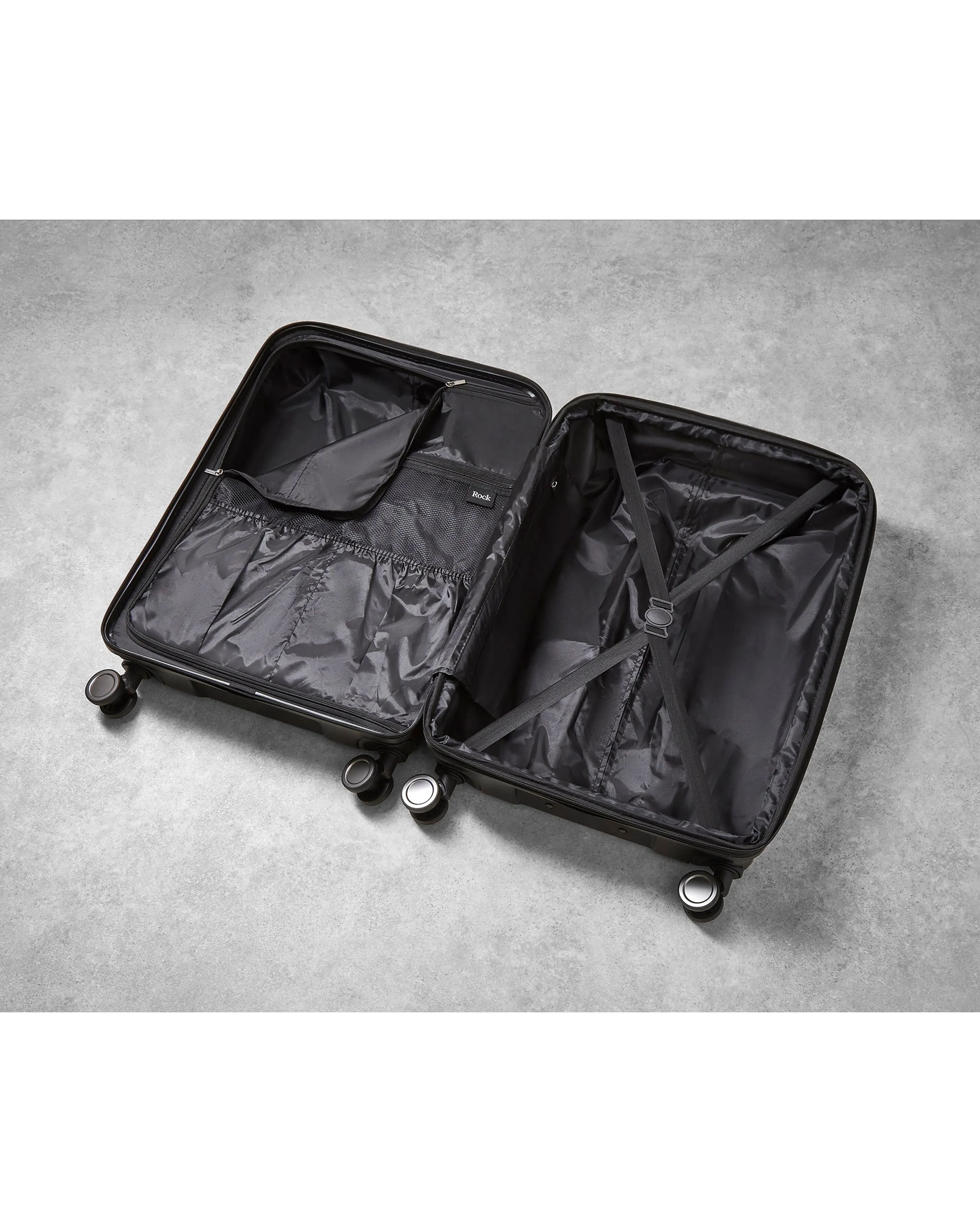 Rock Austin Black Medium Suitcase | Simply Be