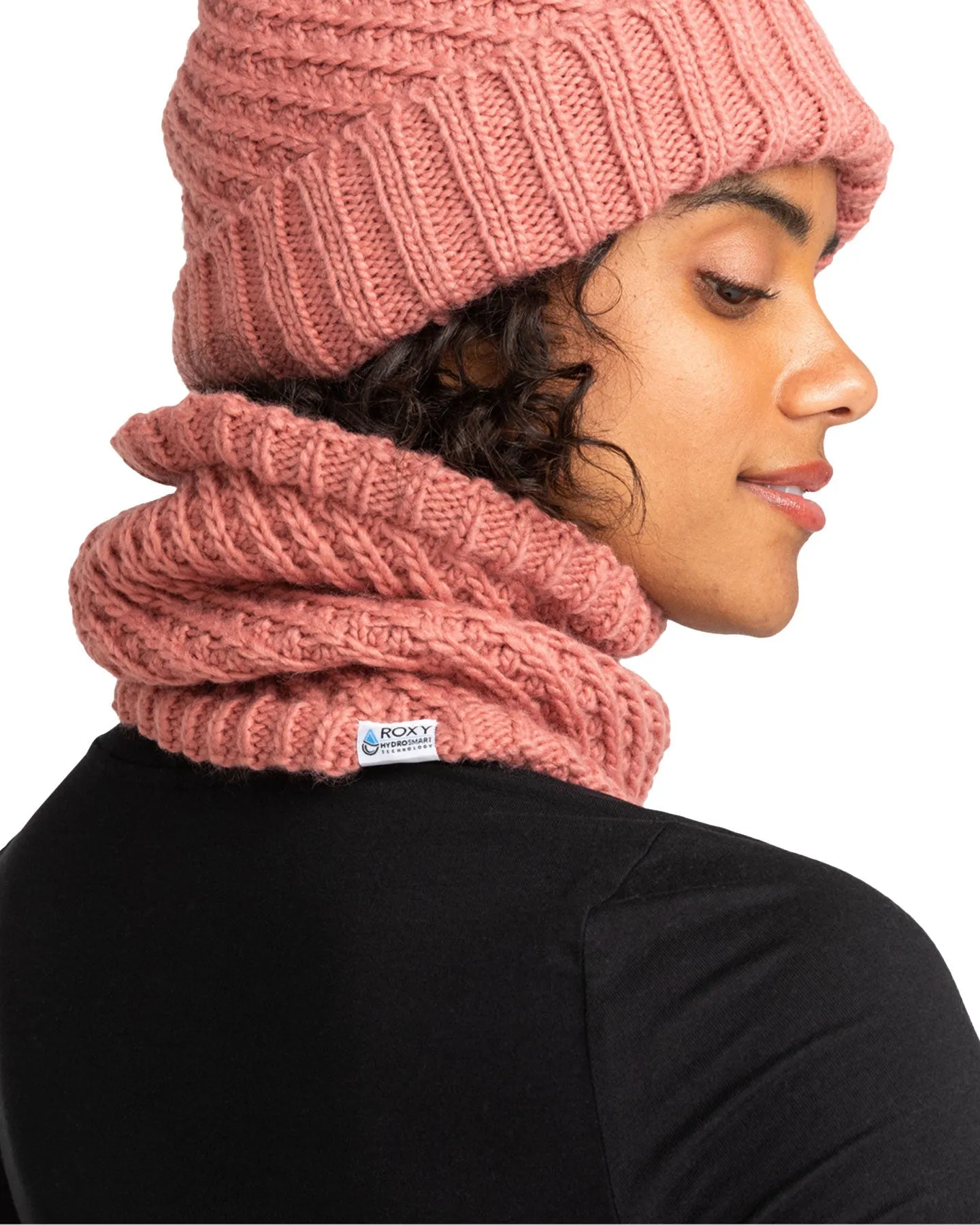 Roxy Women's Blizzard Technical Fleece Collar - Dusty Rose | Shop Headwear at Trojan Wake Ski Snow & Snow Skiers Warehou