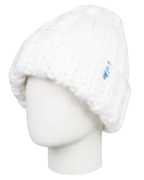 Roxy Women's Chloe Kim Beanie - Bright White | Shop Headwear at Trojan Wake Ski Snow & Snow Skiers Warehouse