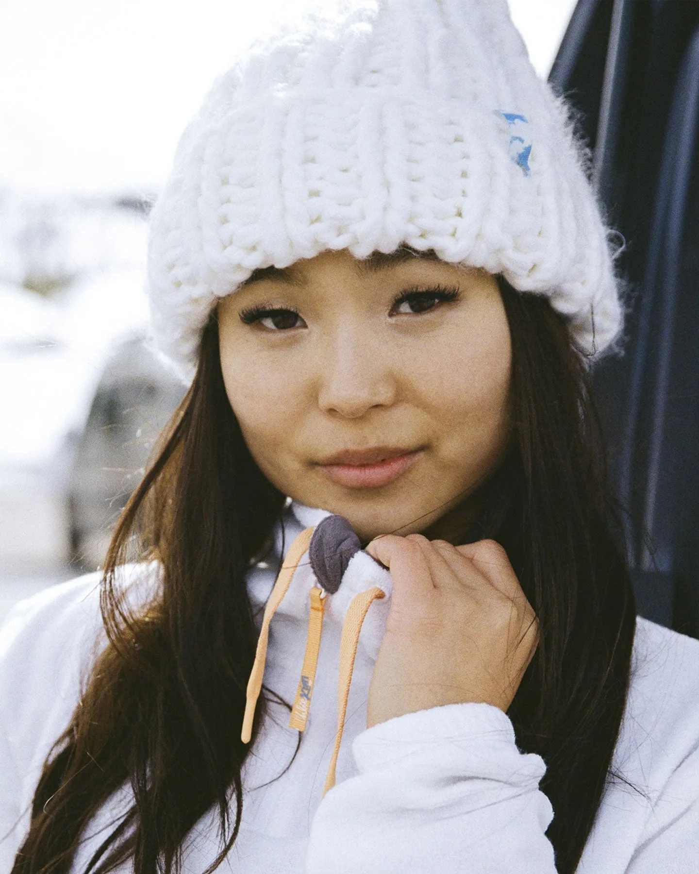 Roxy Women's Chloe Kim Beanie - Bright White | Shop Headwear at Trojan Wake Ski Snow & Snow Skiers Warehouse