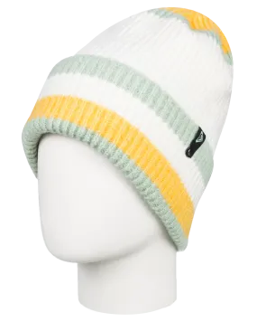 Roxy Women's Gold Hope Beanie - Egret | Shop Headwear at Trojan Wake Ski Snow & Snow Skiers Warehouse