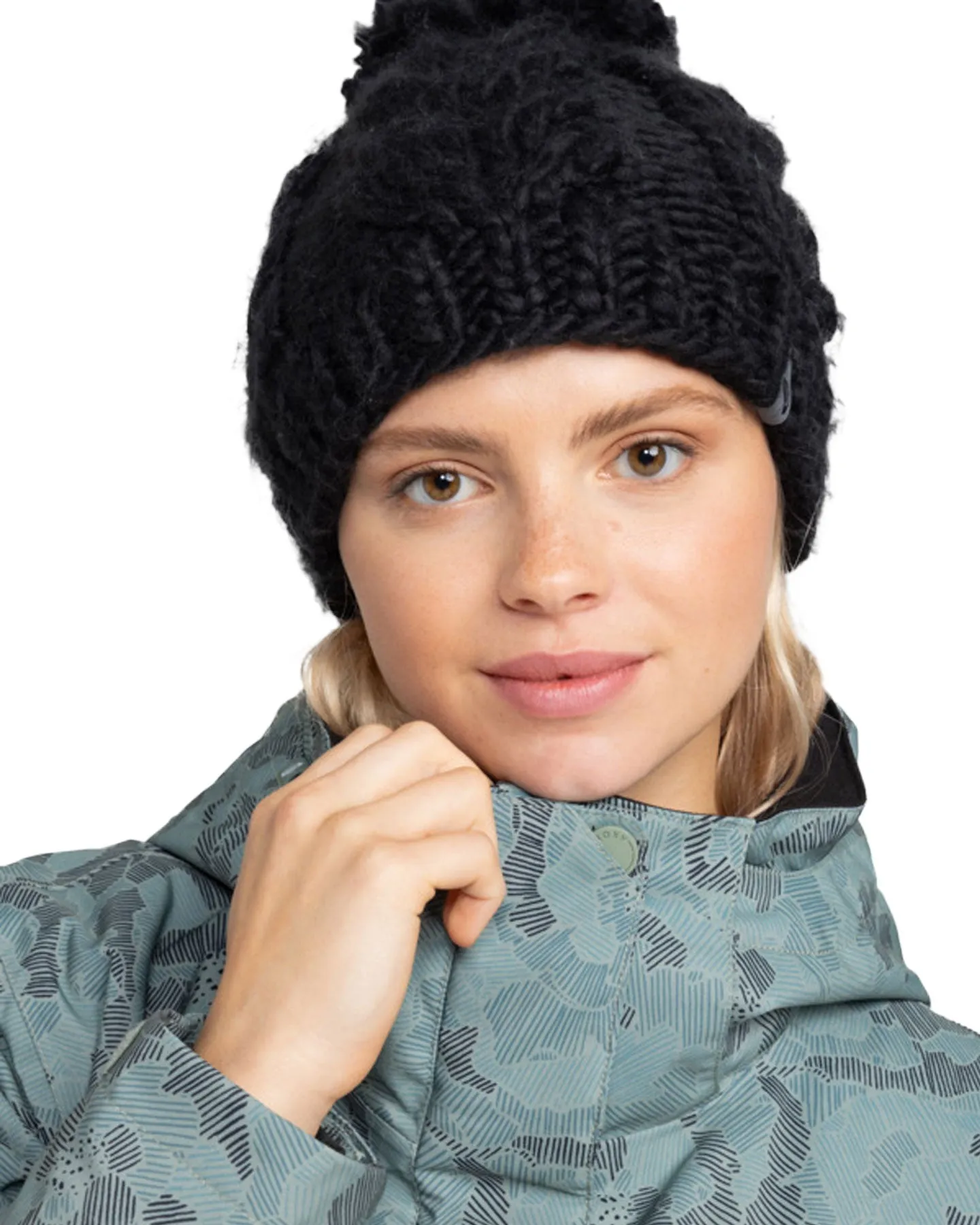 Roxy Women's Winter Beanie - True Black | Shop Headwear at Trojan Wake Ski Snow & Snow Skiers Warehouse