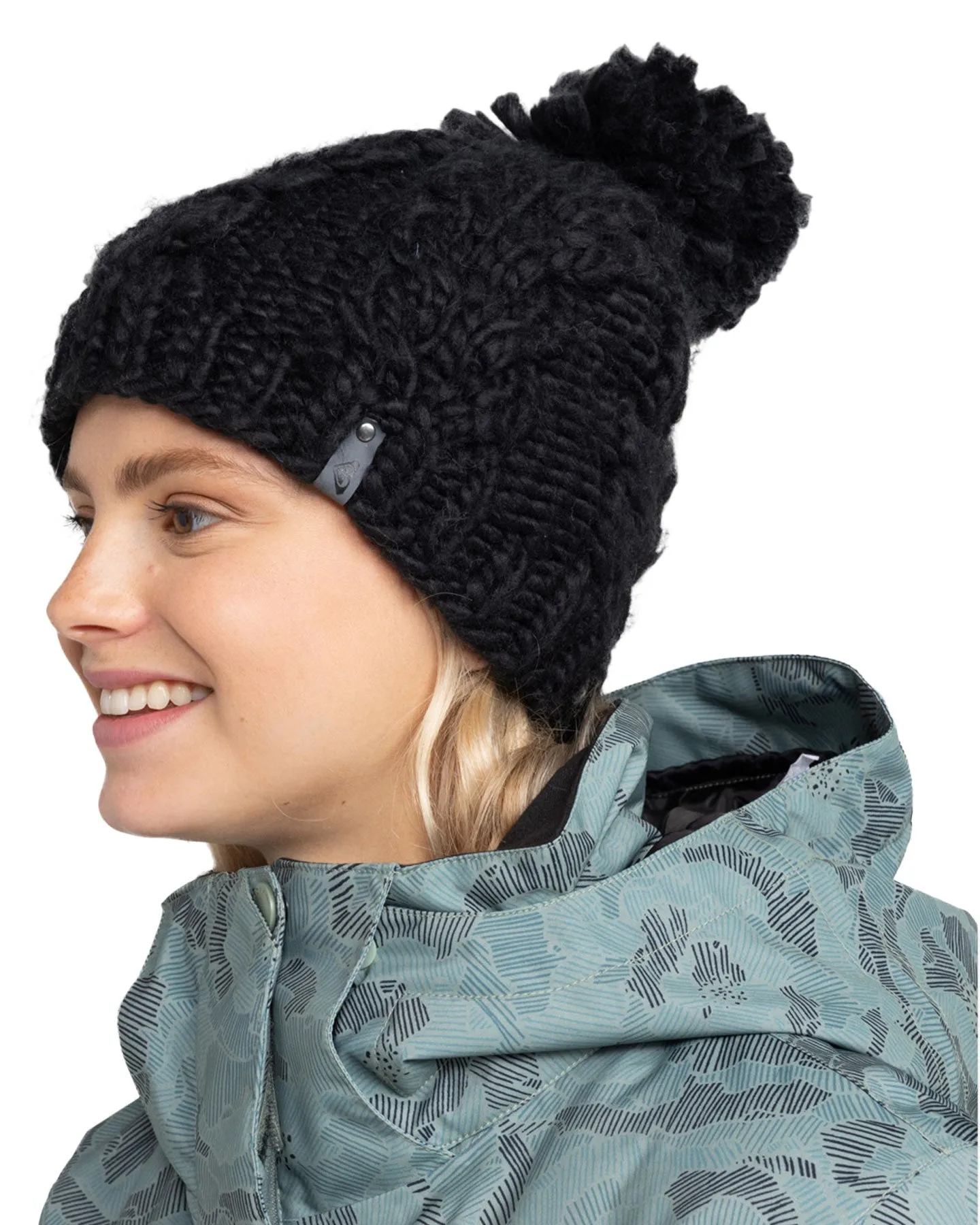 Roxy Women's Winter Beanie - True Black | Shop Headwear at Trojan Wake Ski Snow & Snow Skiers Warehouse