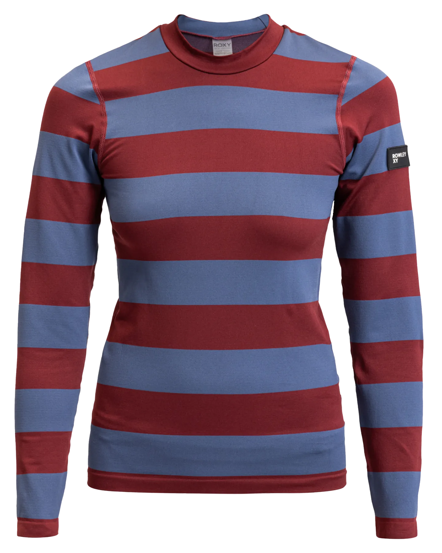 Roxy X Rowley Women's Seamless Technical Top - Insignia Blue / Bico Stripes | Shop Long Johns at Trojan Wake Ski Snow & 