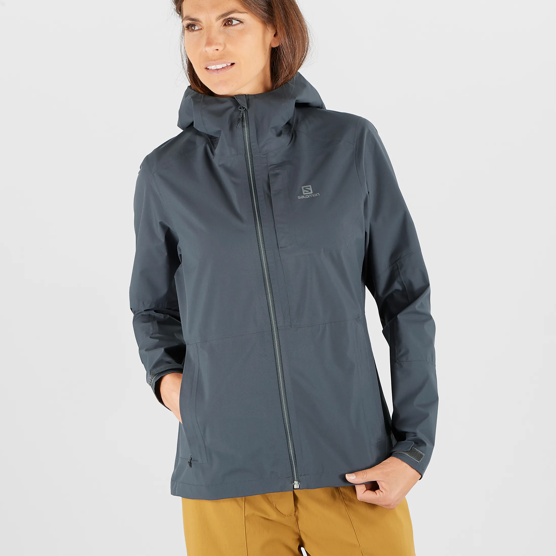 Salomon Women's Outrack 2.5 L Waterproof Jacket Ebony | Buy Salomon Women's Outrack 2.5 L Waterproof Jacket Ebony here