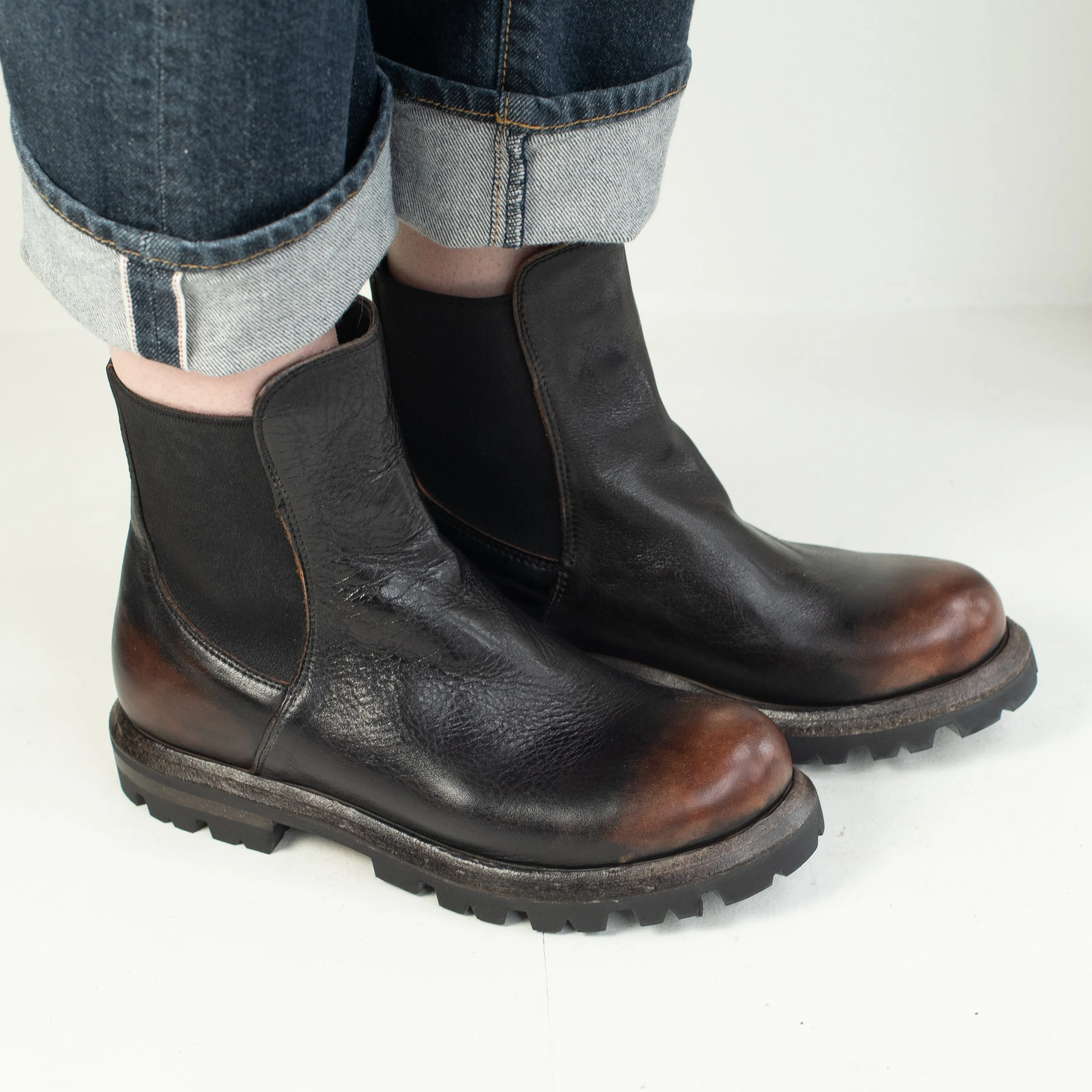 shoto   Shoto Pull On Ankle Boot (burnished dark  brown)