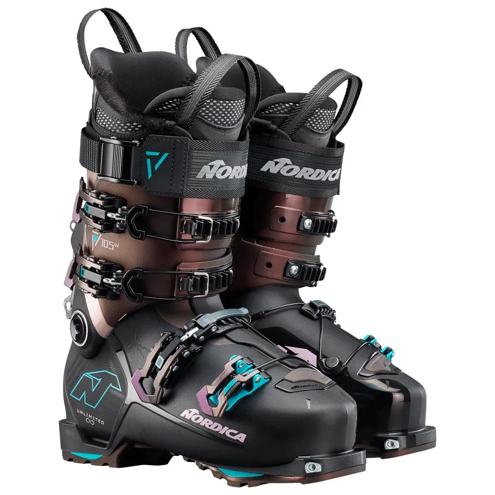 Ski touring boot Nordica ---Unlimited 105 W Dyn Black Irid Purple Red