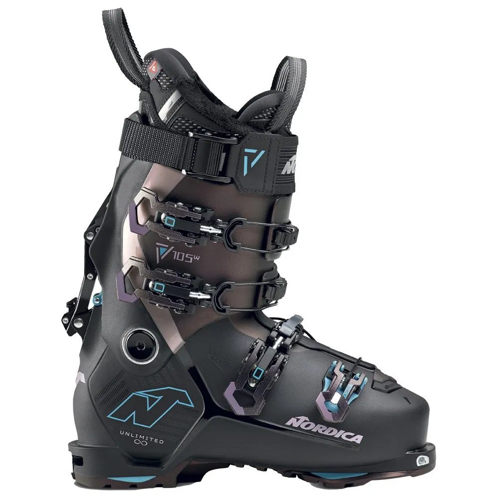 Ski touring boot Nordica ---Unlimited 105 W Dyn Black Irid Purple Red