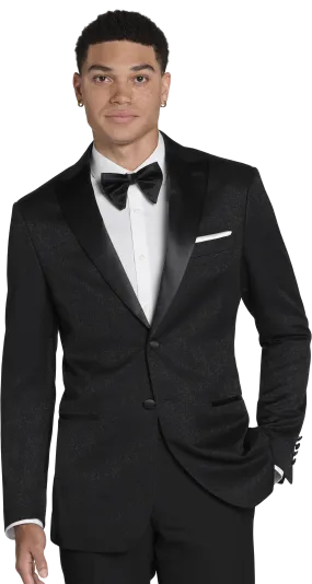 Slim Fit Peak Lapel Jacquard Dinner Jacket