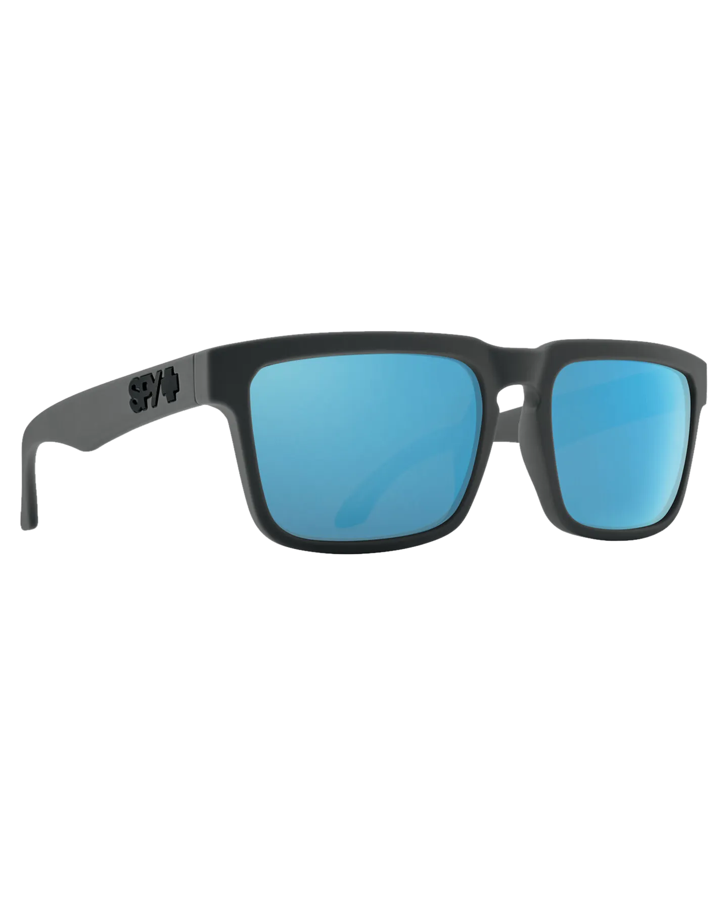 Spy Helm Soft Matte Dark Gray - Happy Gray Green Polar With Light Blue Spectra Mirror | Shop Sunglasses at Trojan Wake Ski Snow 