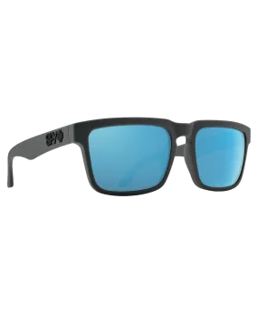 Spy Helm Soft Matte Dark Gray - Happy Gray Green Polar With Light Blue Spectra Mirror | Shop Sunglasses at Trojan Wake Ski Snow 