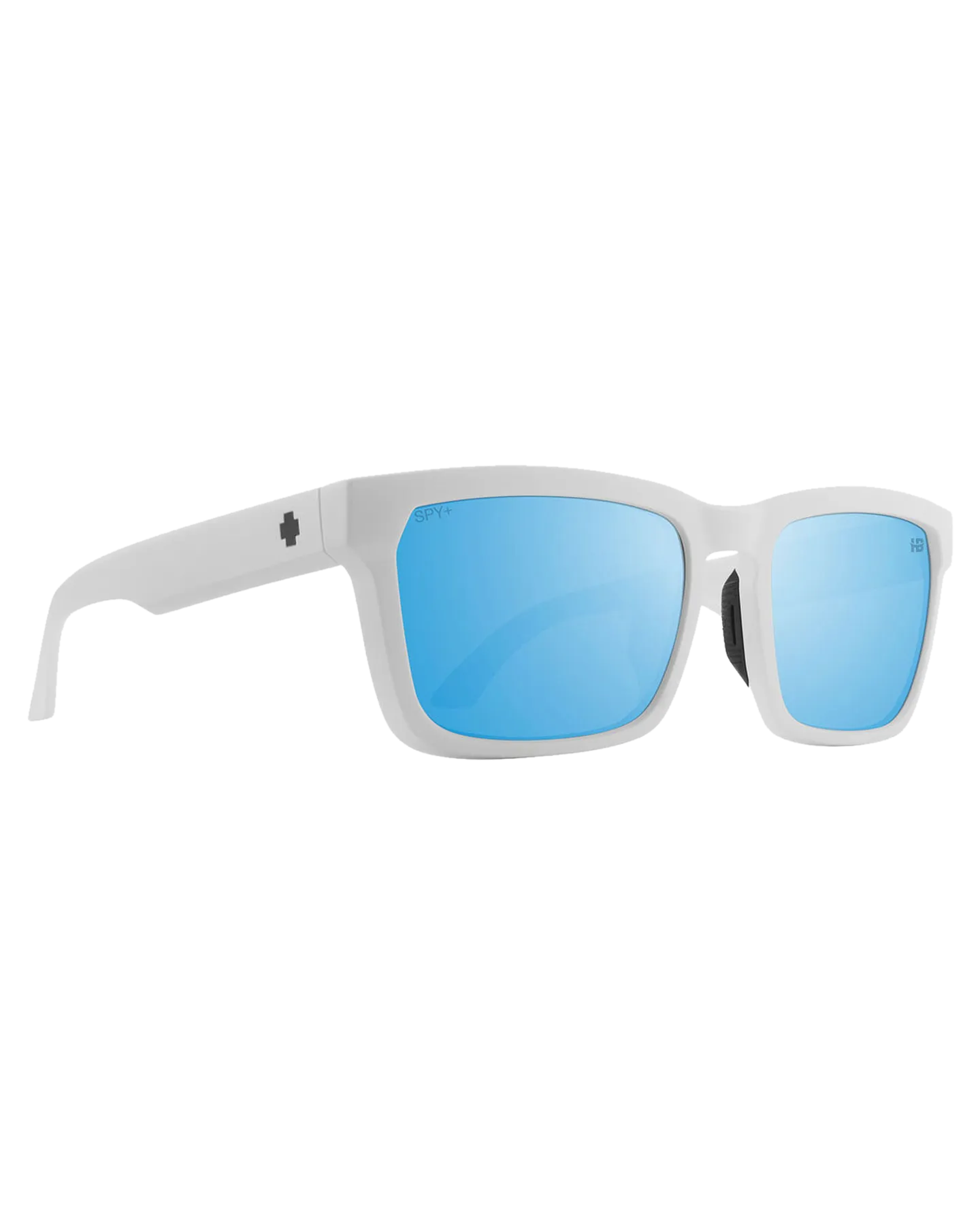 Spy Helm Tech Matte White - Happy Boost Bronze Polar Ice Blue Spectra Mirror | Shop Sunglasses at Trojan Wake Ski Snow & Sno