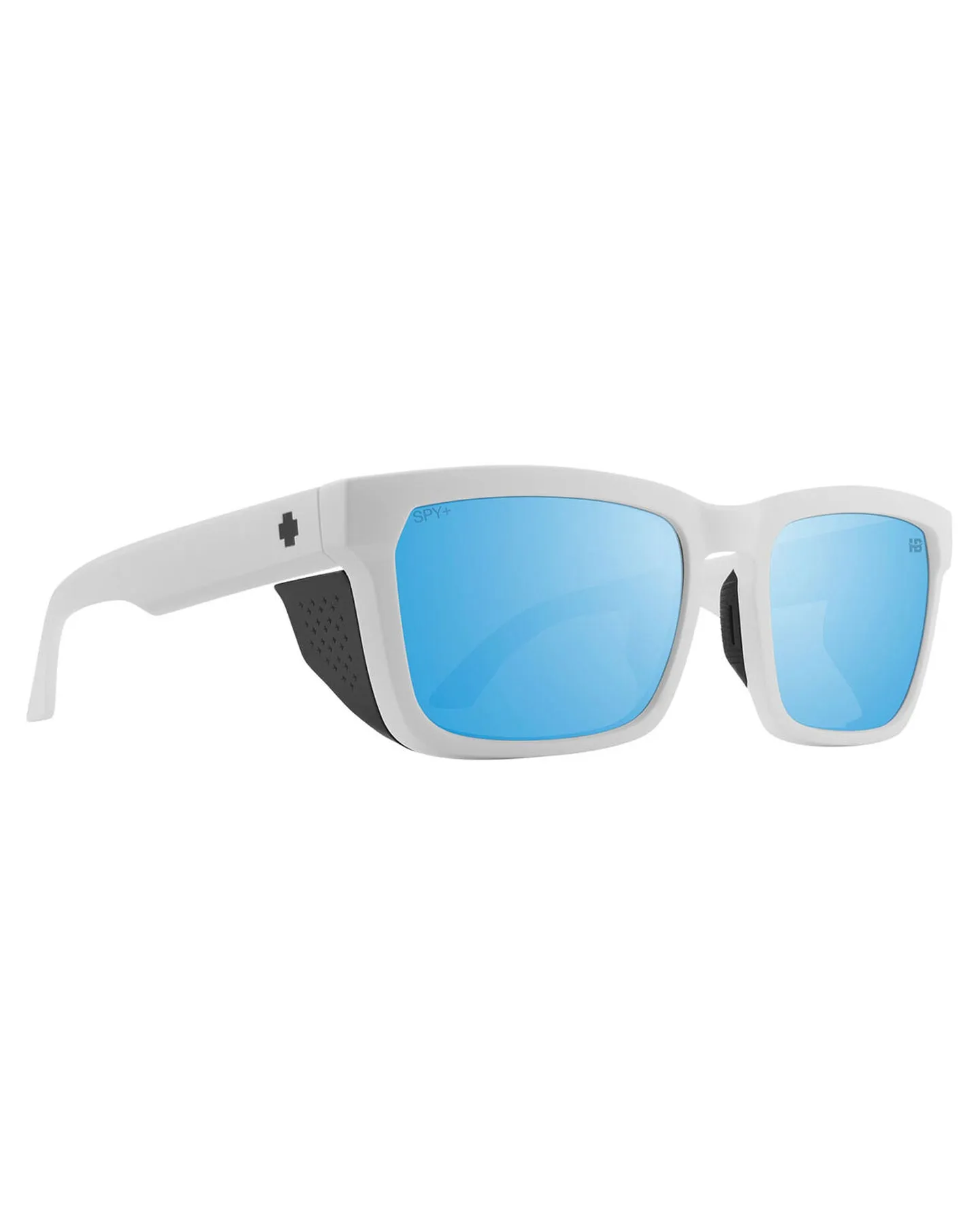 Spy Helm Tech Matte White - Happy Boost Bronze Polar Ice Blue Spectra Mirror | Shop Sunglasses at Trojan Wake Ski Snow & Sno