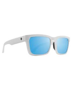 Spy Helm Tech Matte White - Happy Boost Bronze Polar Ice Blue Spectra Mirror | Shop Sunglasses at Trojan Wake Ski Snow & Sno