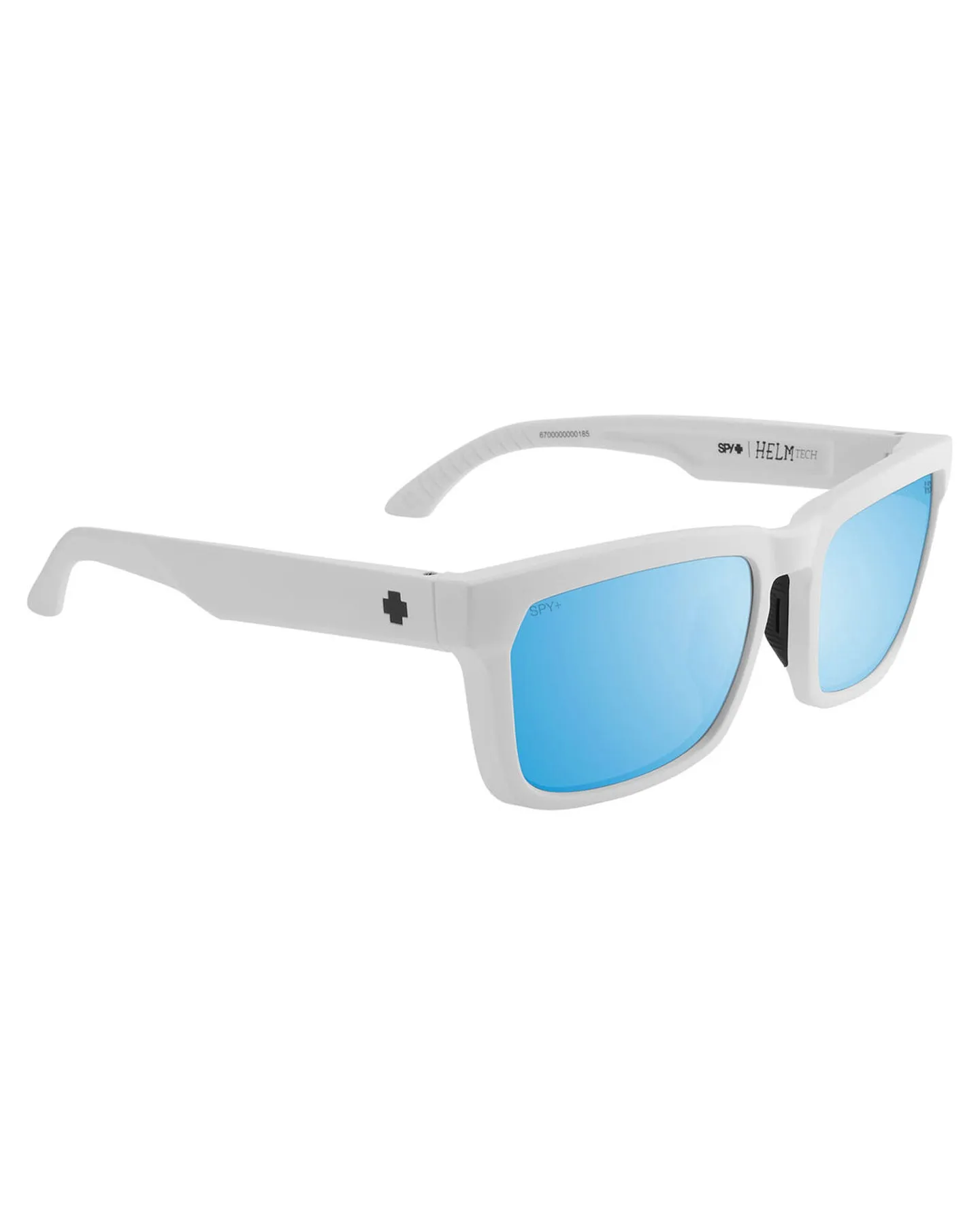 Spy Helm Tech Matte White - Happy Boost Bronze Polar Ice Blue Spectra Mirror | Shop Sunglasses at Trojan Wake Ski Snow & Sno