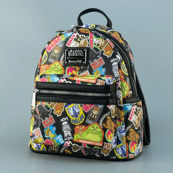 Star Wars x Loungefly Kawaii Stickers Mini Backpack