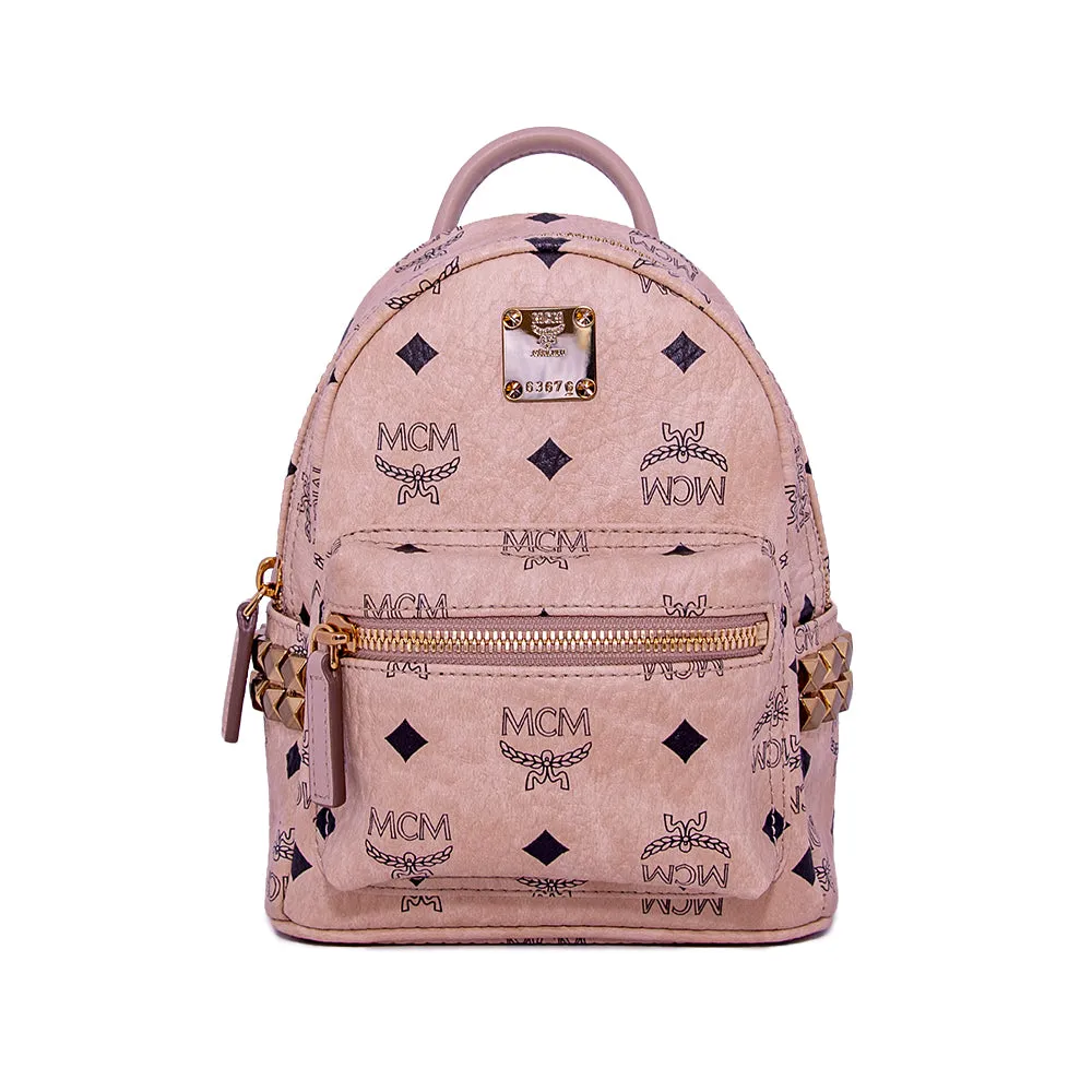 Stark Bebe Boo Backpack In Visetos Small - Beige