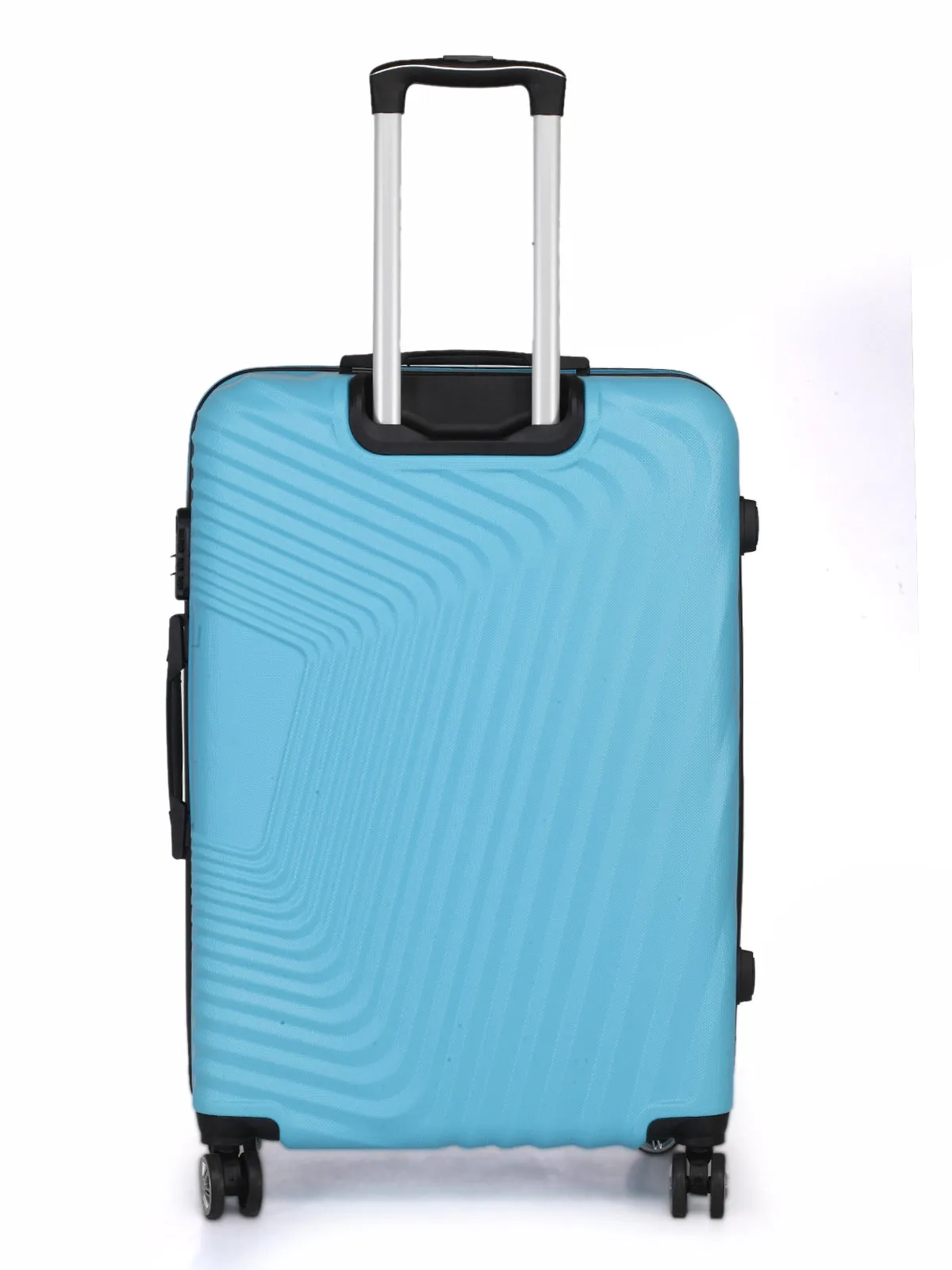 Teakwood Leathers Blue Textured Hard-Sided Large Trolley Suitcase