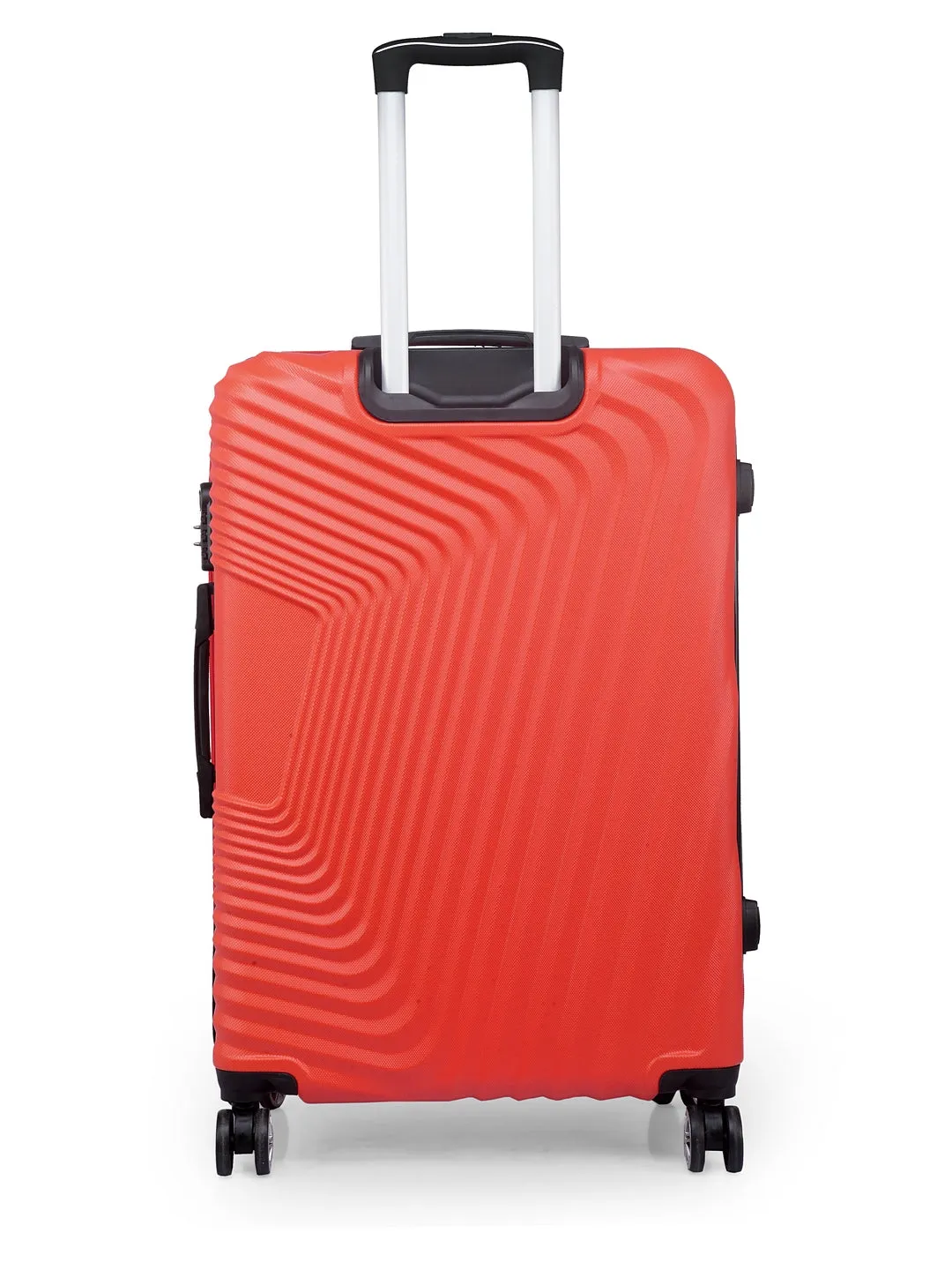 Teakwood Leathers Red Textured Hard-Sided Small Trolley Suitcase