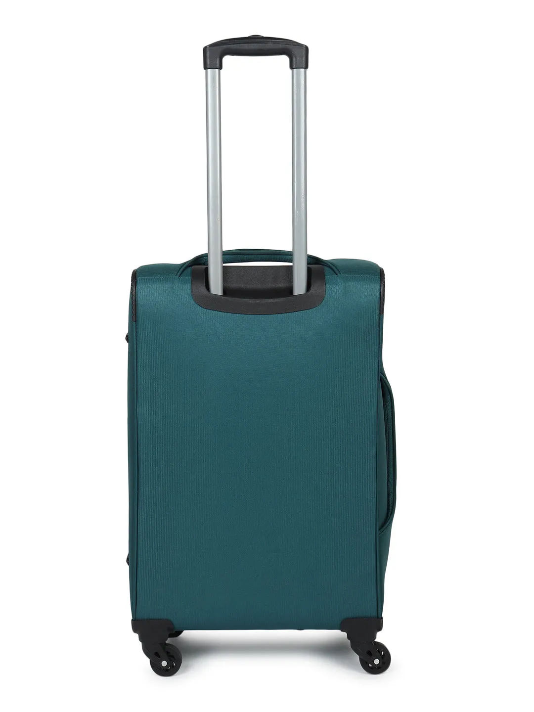 Teal Textured Soft-Sided Cabin Trolley Suitcase