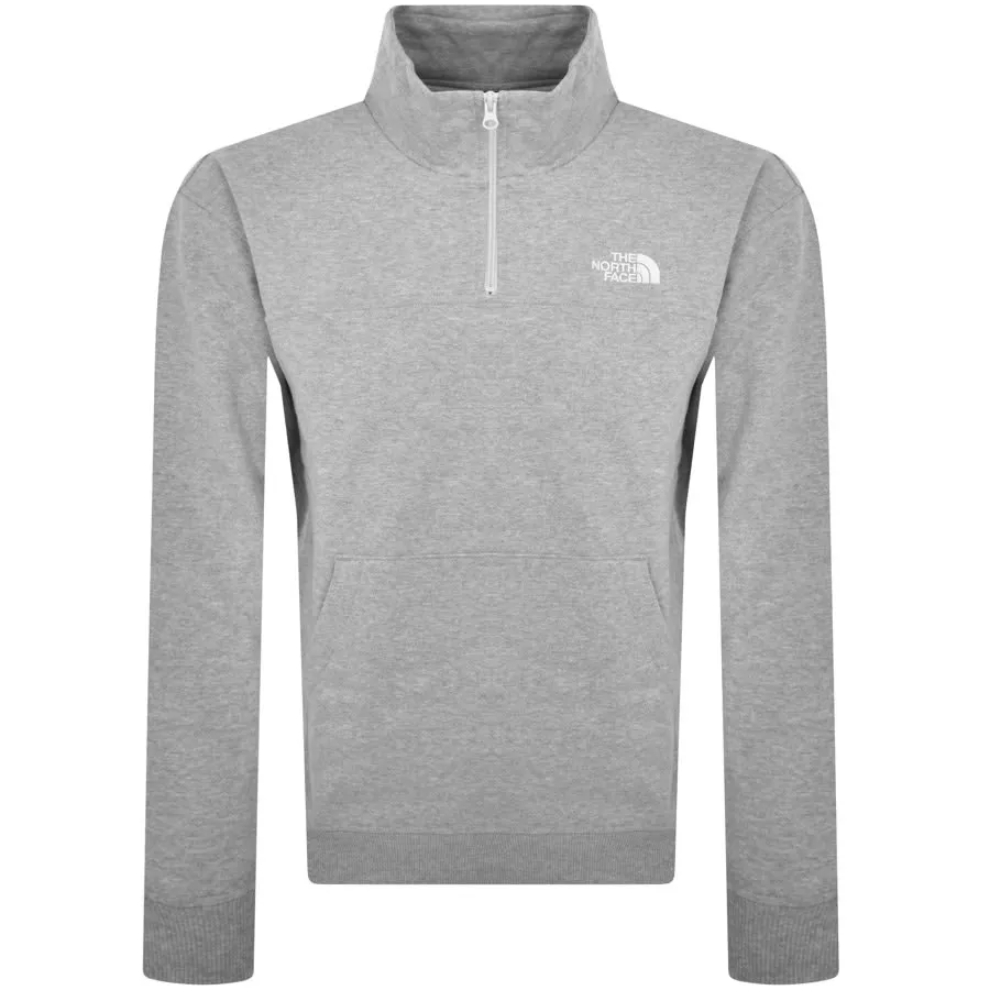 The North Face Quarter Zip Sweatshirt Grey