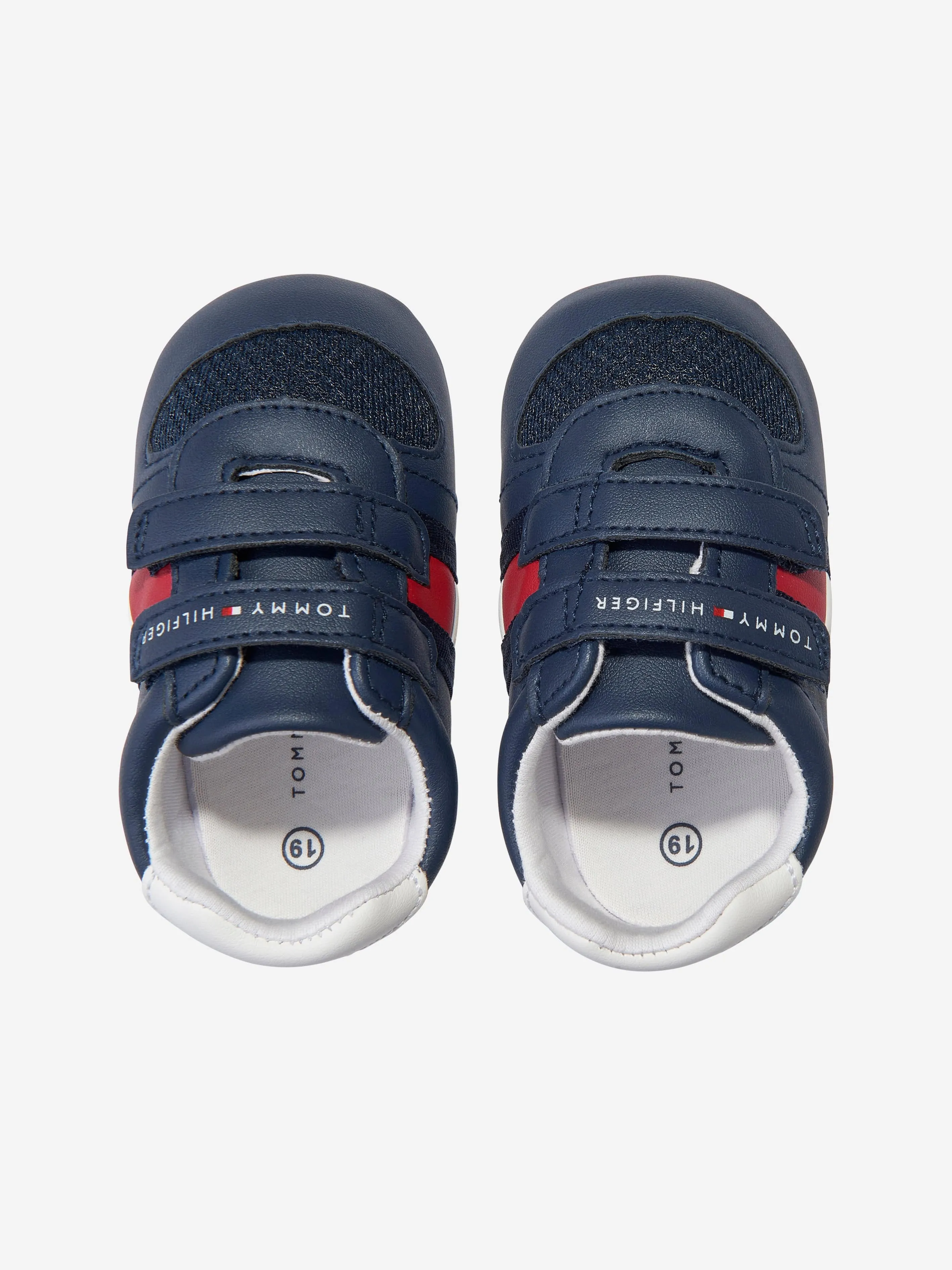 Tommy Hilfiger Baby Boys Flag Velcro Trainers in Blue