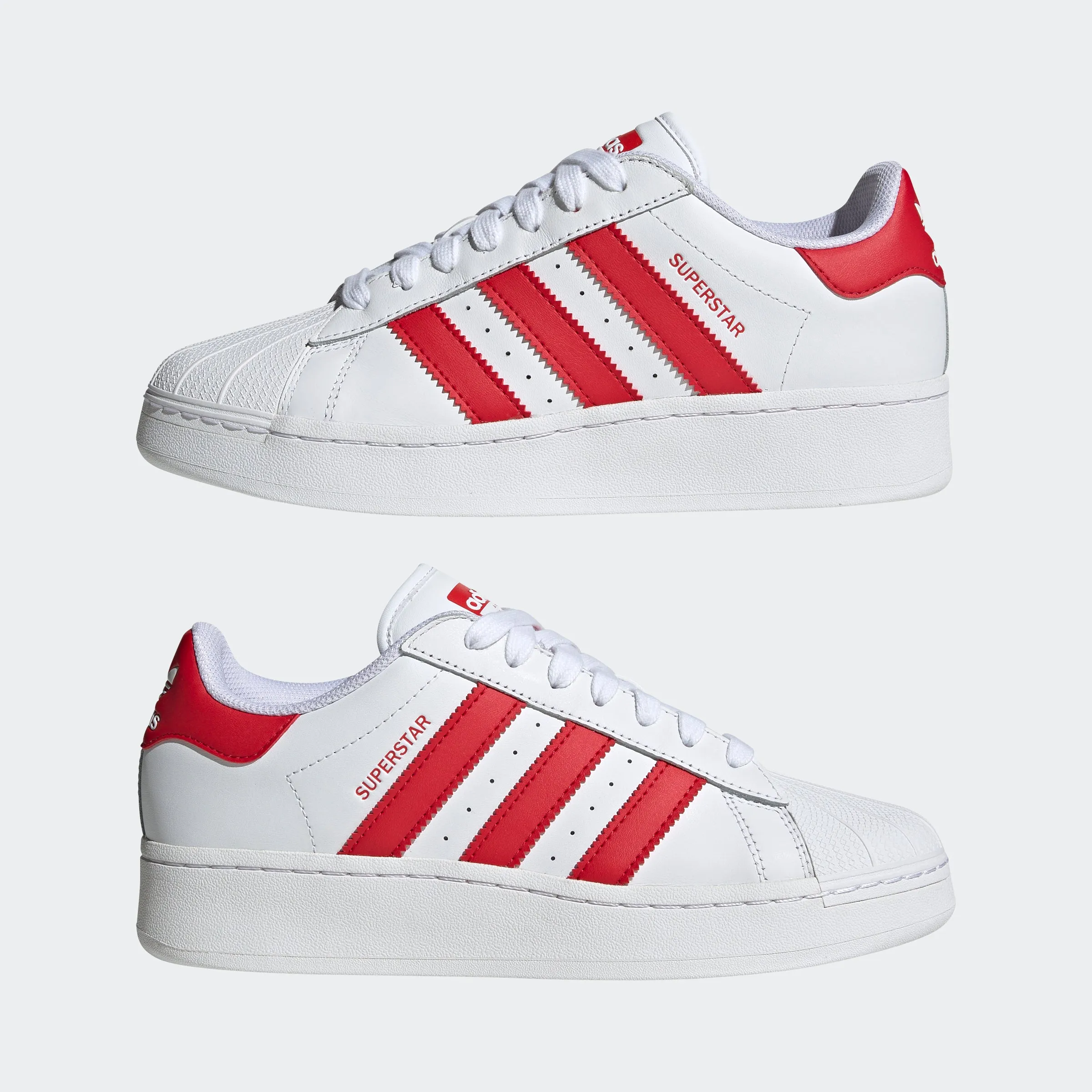 Unisex adidas Originals Superstar XLG Shoes White Scarlet