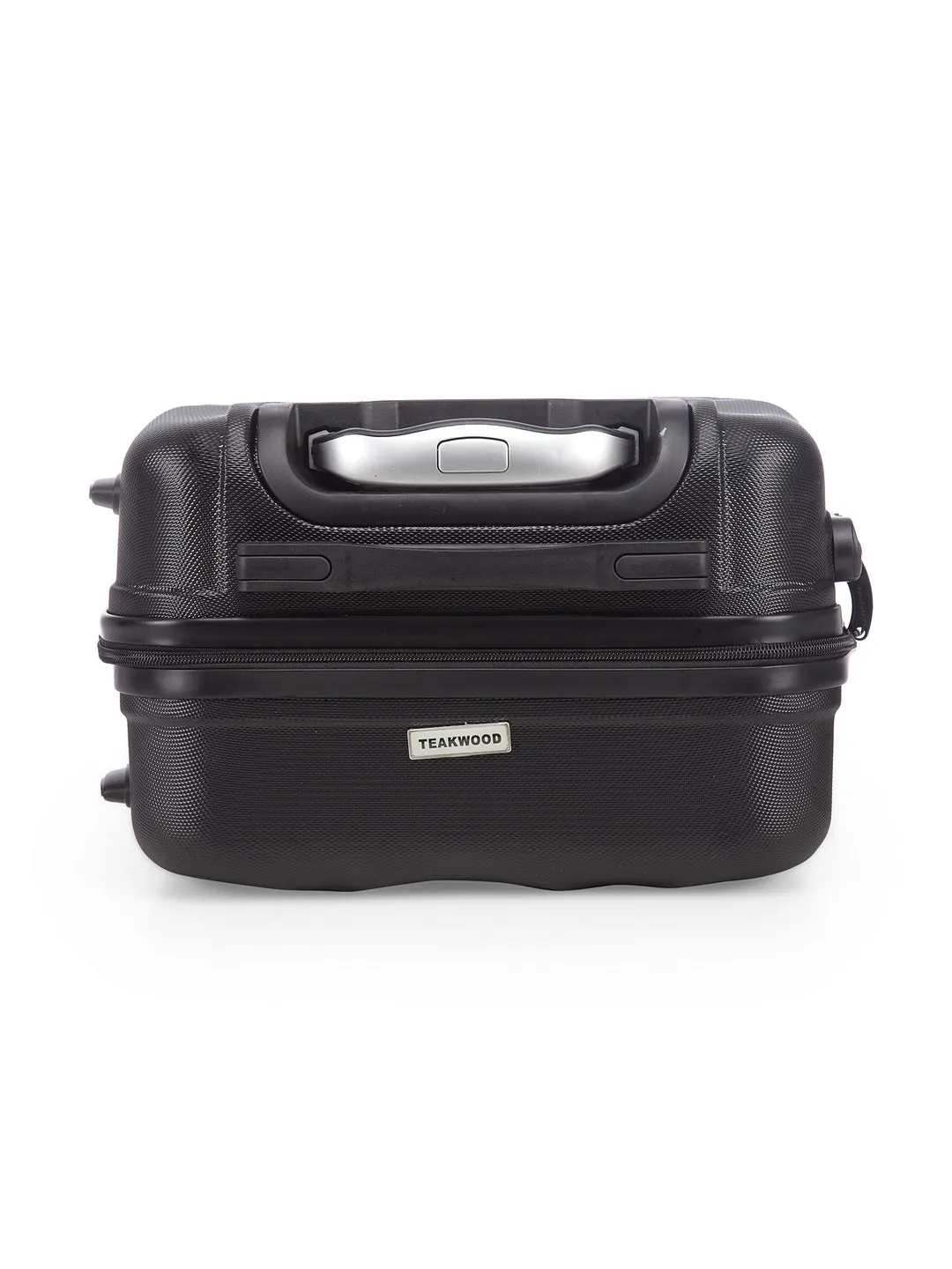 Unisex Black Textured Hard-Sided Cabin Trolley Suitcase