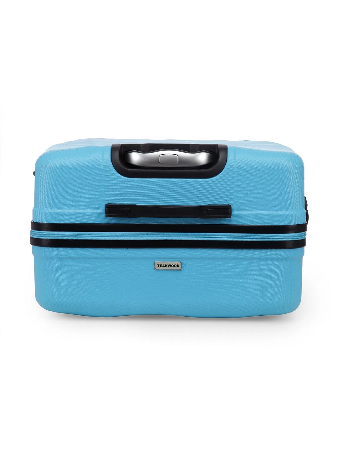 Unisex Blue Textured Hard-Sided Large Trolley Suitcase