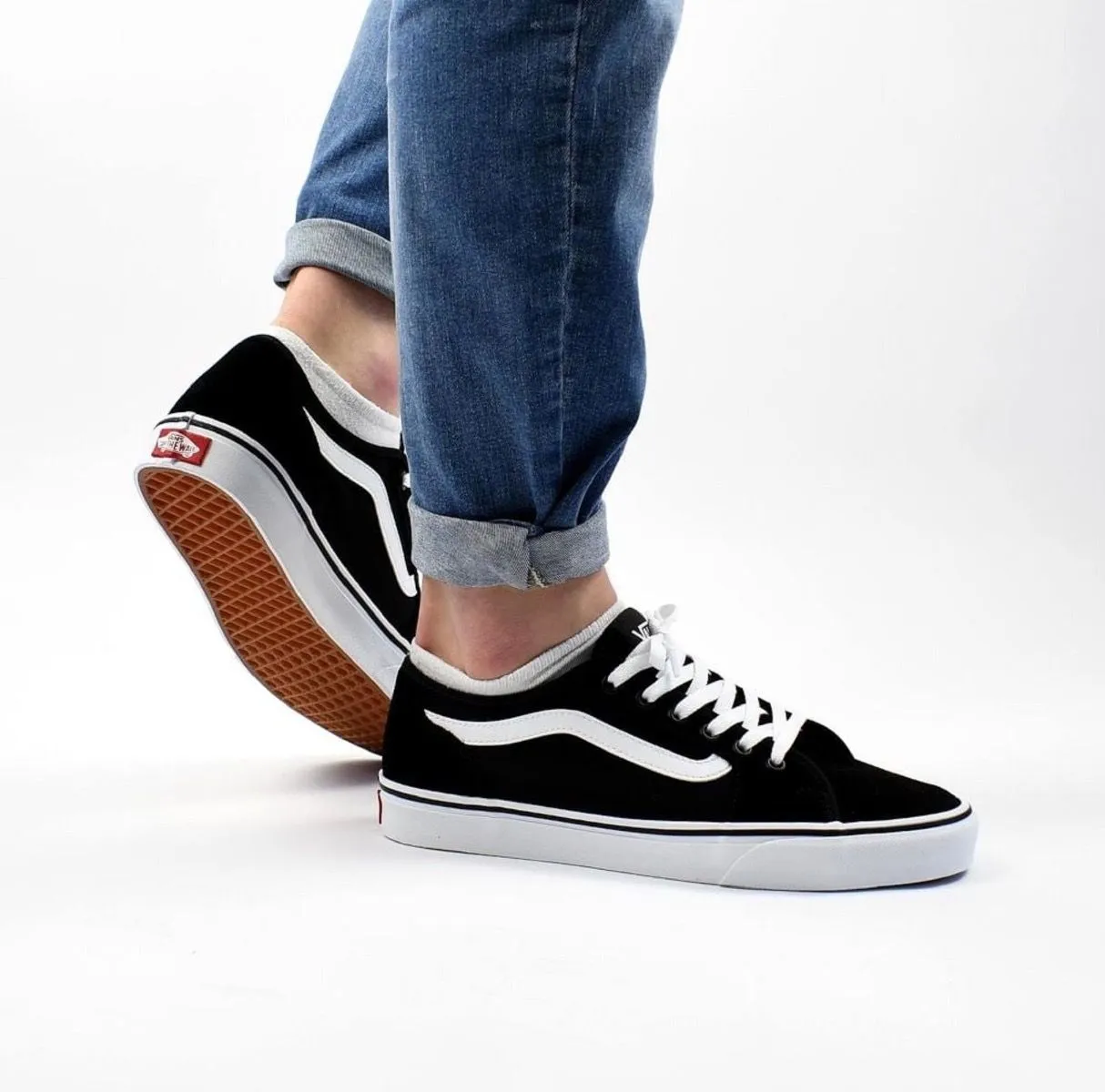 VANS Filmore Decon Suede Trainers Black White