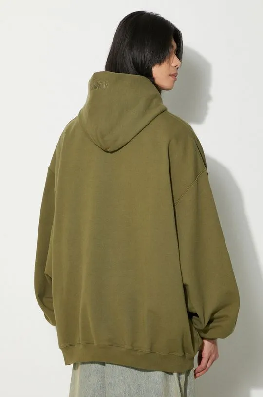 VETEMENTS sweatshirt Limited Edition Logo Hoodie green color hooded with a print UE64HD600Z