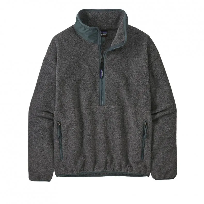 Women's Patagonia Synchilla Fleece Marsupial (Nickel w/Nouveau Green)