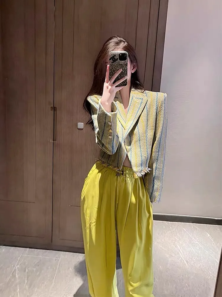 Xiaoxiangfeng suit jacket for women 2023 autumn new style high-end and high-end short suit top for small people