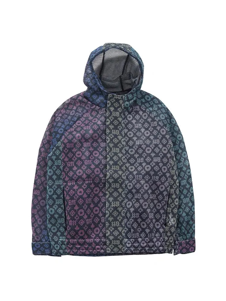 Xu Tailang Gradient Color Sun Protection Jacket Men's Summer Fashion Brand American Thin Breathable Mesh Hooded Jacket