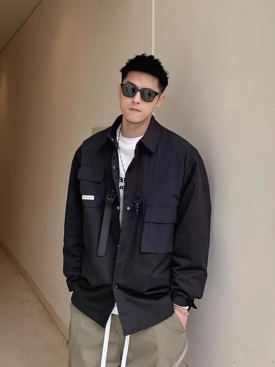 Xu Tailang Japanese fashion workwear patchwork jacket men's 2023 new spring fashion brand trend Korean style casual jacket