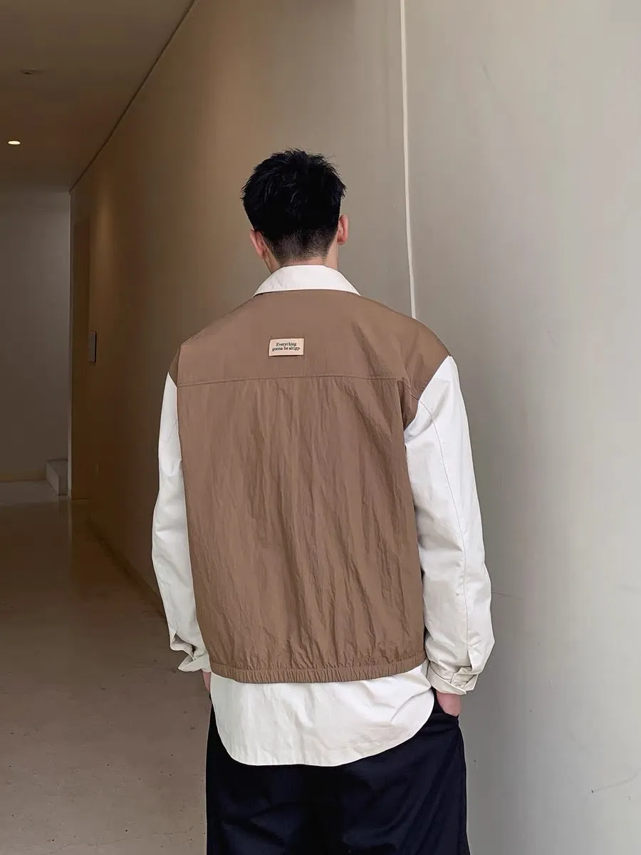 Xu Tailang Japanese fashion workwear patchwork jacket men's 2023 new spring fashion brand trend Korean style casual jacket