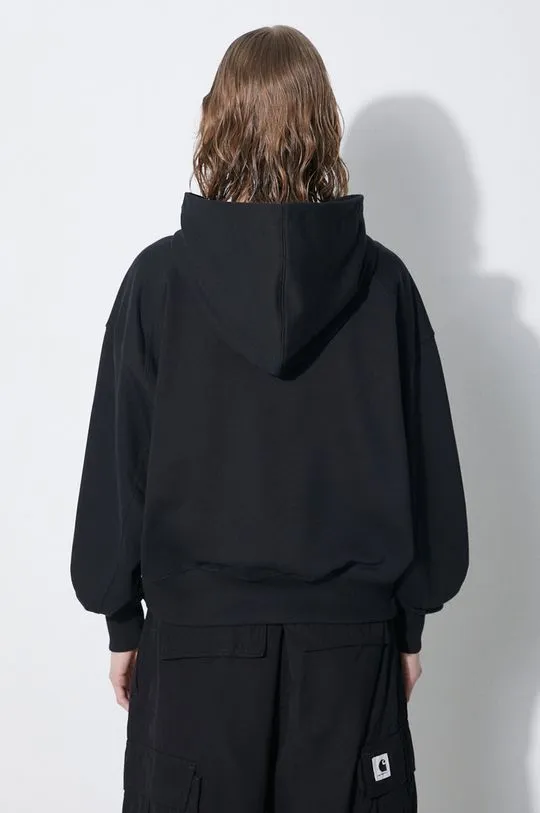 Y-3 sweatshirt French Terry Boxy Hoodie women's black color IV5548