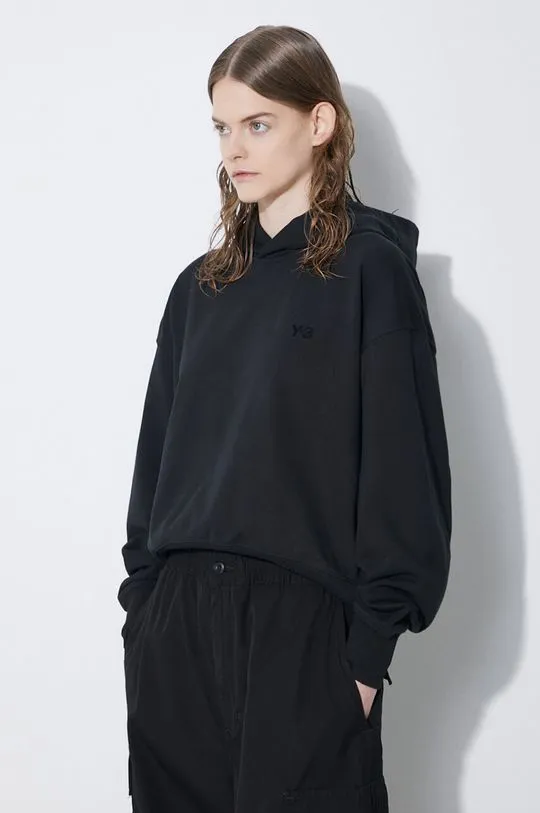 Y-3 sweatshirt French Terry Boxy Hoodie women's black color IV5548