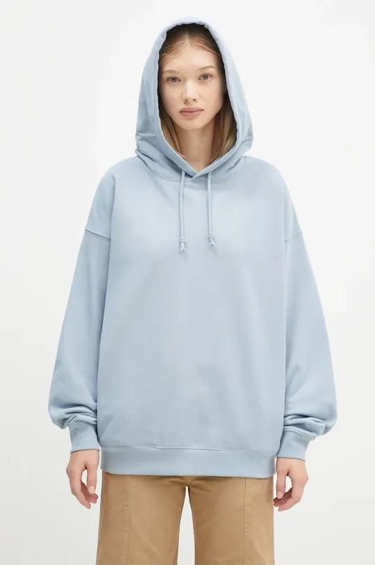 Y-3 sweatshirt Graphic Hoodie women's blue color hooded with a print IW2474