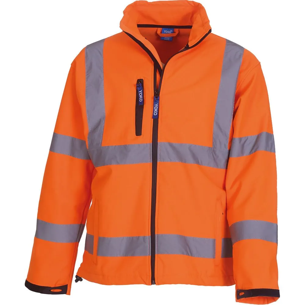 Yoko Mens High Vis Breathable Softshell Jacket  