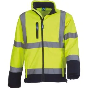 Yoko Mens High Vis Breathable Softshell Jacket  